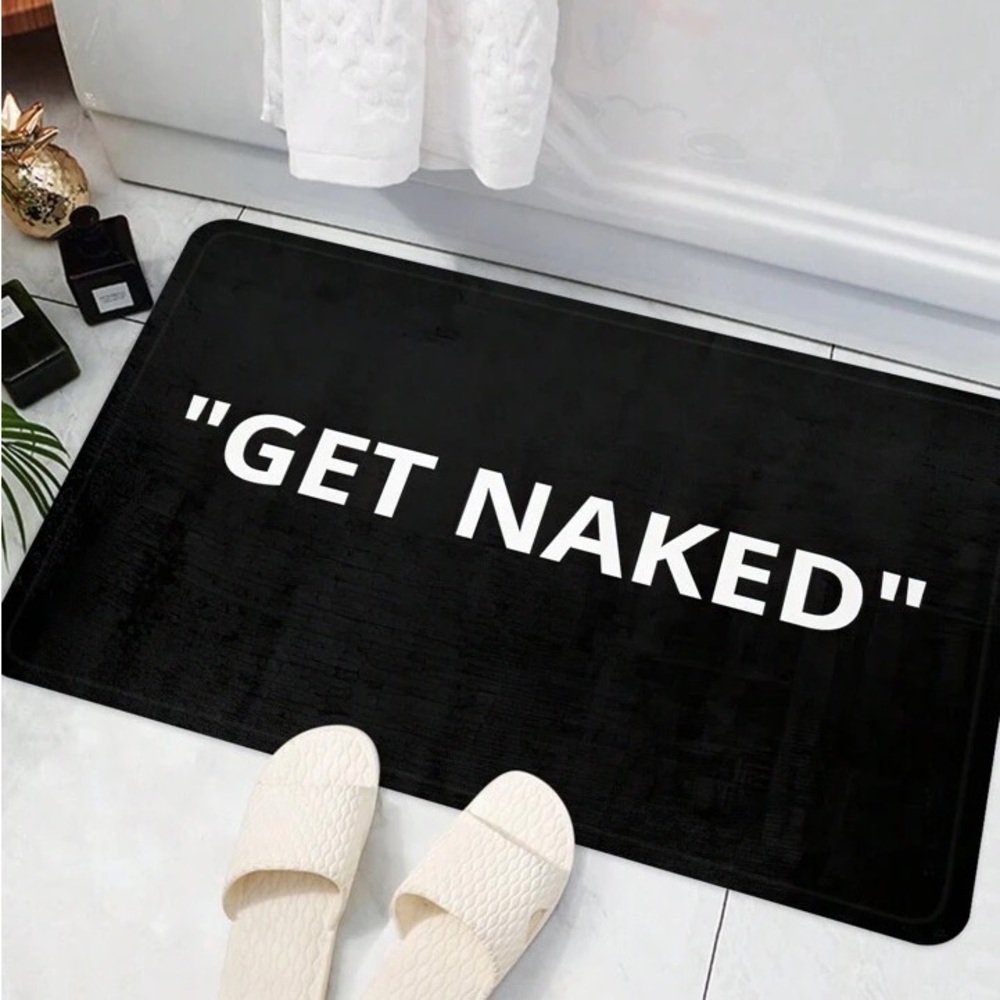 “Get Naked” bathroom/door mat brand new - Picture 2 of 3